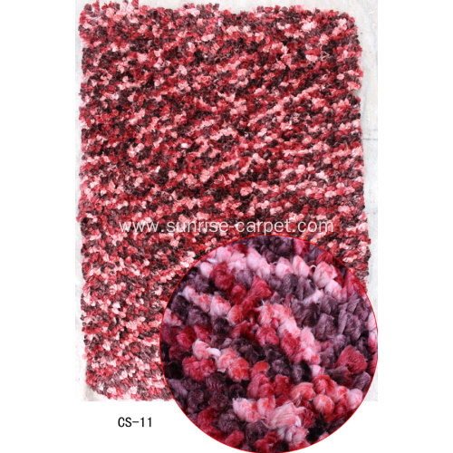 Space dyed yarn carpet polyester
